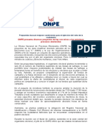 ONPE Presenta Diversos Proyectos de Ley Con Miras A Los Próximos Procesos Electorales 12.02.2023