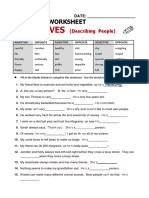 Worksheet Adjpeople 1 2 1