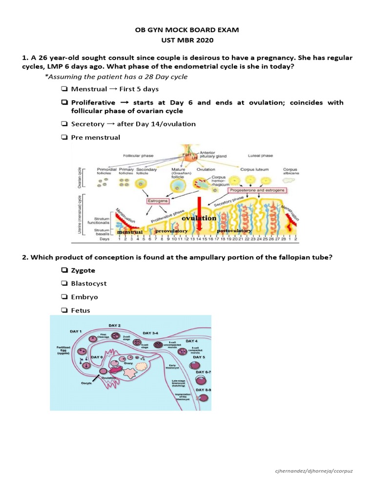 OB GYN Mock Board Exam 2020 | PDF