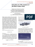 Design Fabrication CFD Analysis of Multi Hole Orifice Plate IJERTV6IS060161