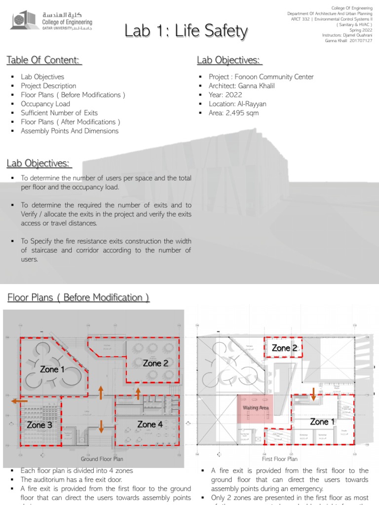 Lab 1 Life Saftey | PDF | Civil Engineering | Architectural Design