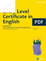 Entry Level Certificate in English Specification Issue1