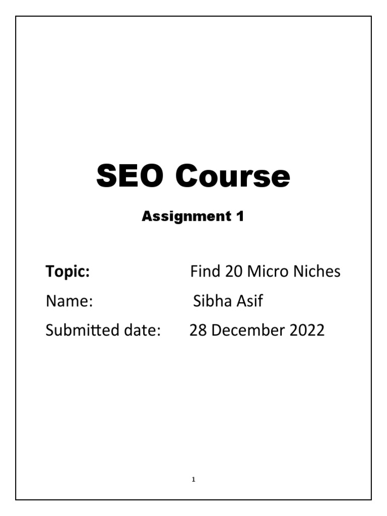 SEO Course PDF