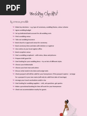Wedding Checklist