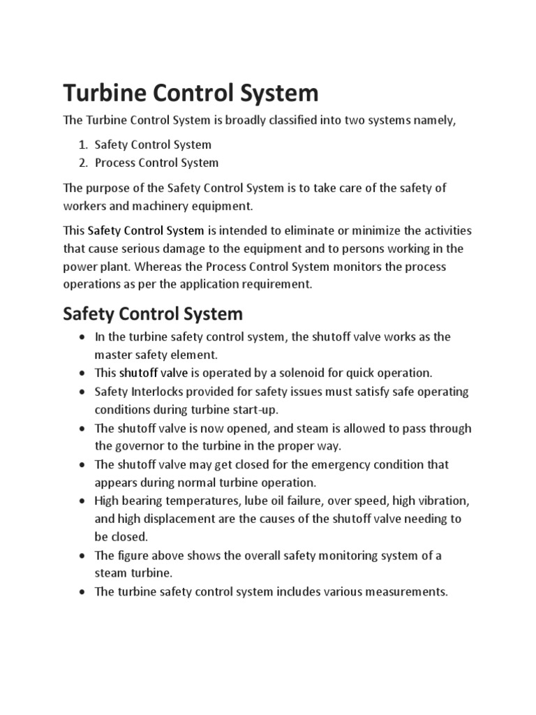 Turbine Control System | PDF | Steam | Power Station