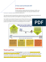 Lab Tests and Lab Results HIV: Understanding Your Baseline and Ongoing Tests