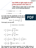 Two SHM at Right Angles Lissajous Figures