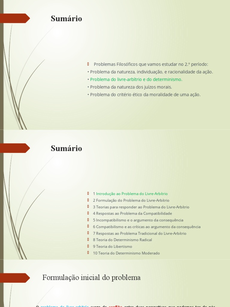 Livre-Arbítrio e Determinismo: Um Conflito Filosófico | PDF | Livre ...
