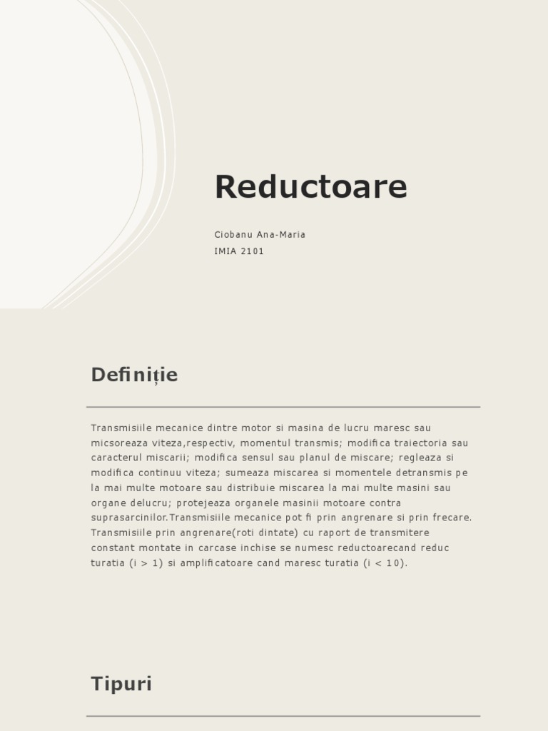 Reductoare | PDF