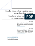 Hegel e Marx Sobre o Patriarcado
