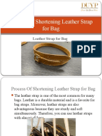 Process of Shortening Leather Strap For Bag