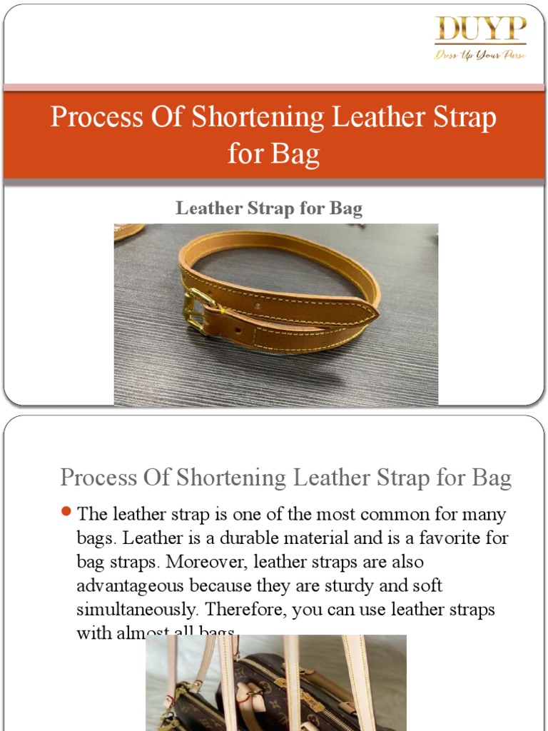 Process of Shortening Leather Strap For Bag PDF Equipment