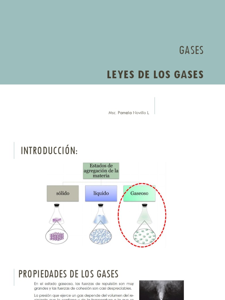 Propiedades y leyes de los gases | PDF | Ciencia y matemáticas