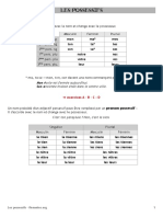 adjectifs et pronoms possessifs