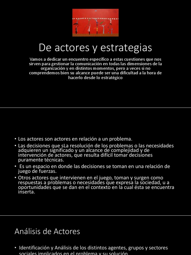 Análisis y Estrategias de Actores | PDF | Planificación | Manejo de ...
