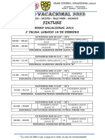 Fixture 3° Fecha