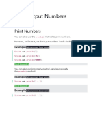 Imprimir Numeros en Java