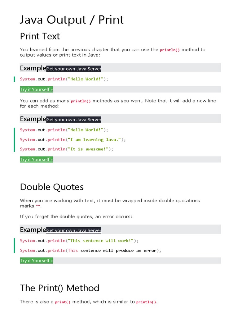 Imprimir en Java | PDF