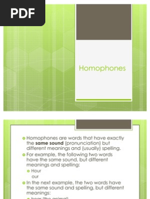 Homophones