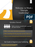 WEEK 1 - Disciple Leadership