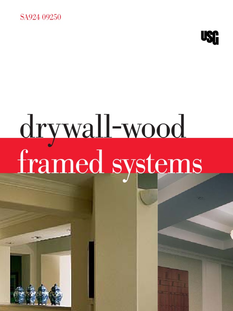 Drywall Wood Framed Systems SA924 | PDF | Drywall | Framing (Construction)