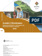 Planes y Programas - Educación Primaria y Secundaria de Personas Jóvenes y Adultas