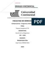 Producto Académico #01 - Universidad Continental - Jorge Franco Armaza Deza - Derecho de Las Obligaciones