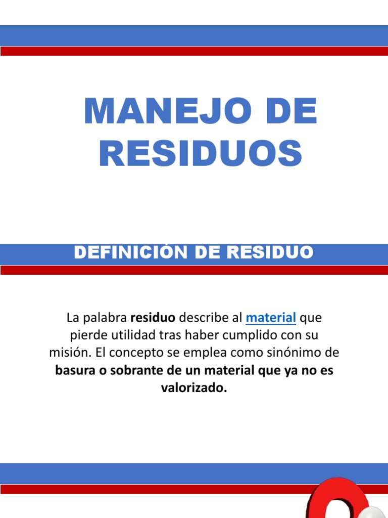Manejo y Clasificación de Residuos | PDF
