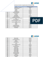 Numeracion Especial para Servicios Complementarios Entel Diciembre 2020