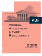 2009 VA Amusement Device Regulation Code - VADR