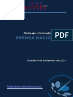 Politica Síntesis Prensa Nacional 05feb2023