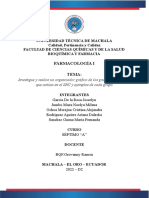 TRABAJO DE INVESTIGACIÓN IV - Investigue y Realice Un Organizador Gráfico de Los Grupos de Fármacos Que Actúan en El SNC y Ejemplos de Cada Grupo.