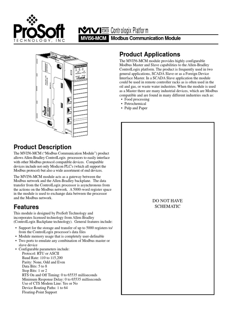 MVI56MCM Enabling Modbus Communication Between AllenBradley