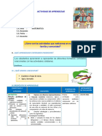 D5 A1 SESION ¿Cómo Son Las Actividades Que Realizamos en Nuestra Familia y Comunidad-Clase