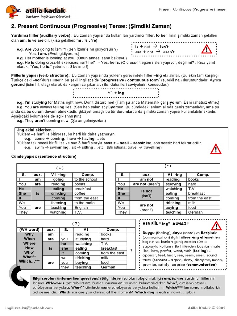 2 Present Continuous Tense | PDF