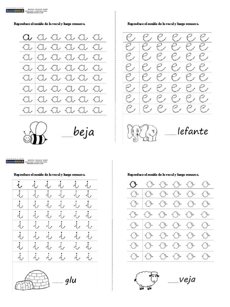 1° Lenguaje Guía Vocales | PDF | Artes del Lenguaje y Comunicación ...