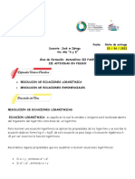 Resolución de ecuaciones logarítmicas y exponenciales