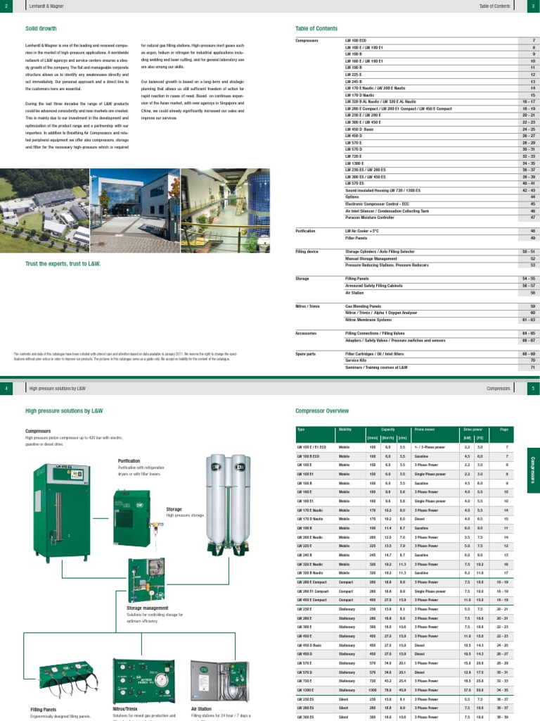 L&W Compressor Product Overview | PDF | Gas Compressor | Engines