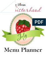 July Menu Planner