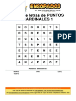 Sopa de Letras de Puntos Cardinales - 1