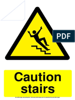 Caution Stairs Warning Sign CV