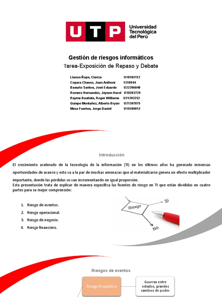 Fuentes de Riesgo en TI y Ciberseguridad | PDF | Riesgo | La seguridad ...