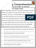 Reading Comprehension Grade 2 Peters Magic Shoes