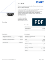 Rolamento autocompensador de rolos com furo cônico e recursos de relubrificação