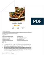 Broccoli Beef II - Printer Friendly