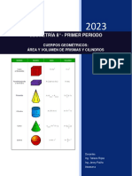 Geometría 8° - Área y Volumen de Sólidos