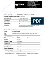 Hoja de Seguridad de Plastilina Epoxica S2000