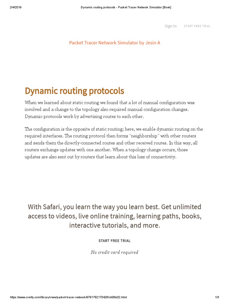 Dynamic Routing Protocols Packet Tracer Network Simulator (Book