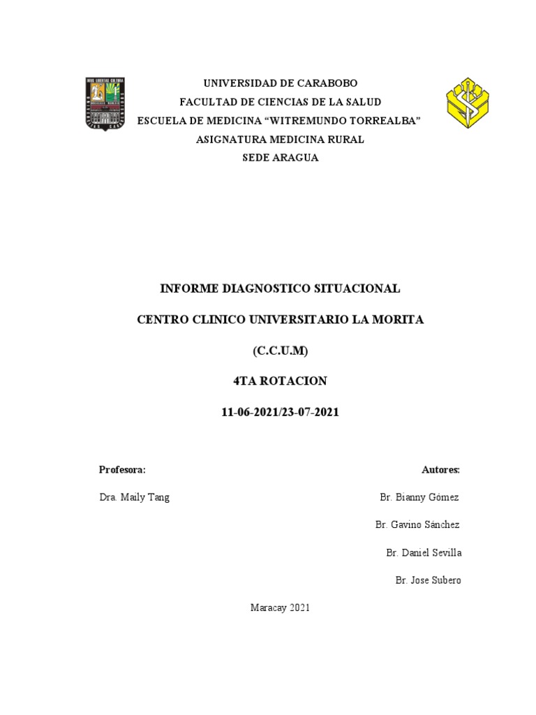Informe Situacional CCUM La Morita | PDF | Cuidado de la salud ...