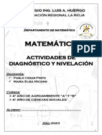 Actividades de Diagnóstico y Nivelación - 4º Año